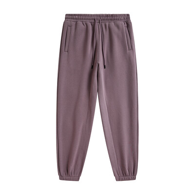 ZODF 2022 Pantaloni de trening pentru bărbați, 345 g/m², din lână, unisex, de culoare uni, largi, retro, hip hop, pantaloni de iarnă, Trening Brand Streetwear HY0005