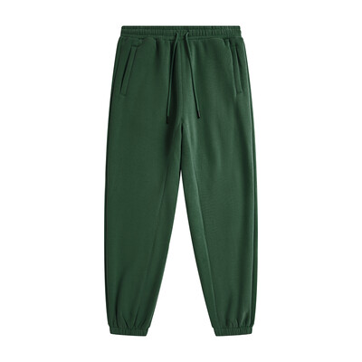ZODF 2022 Pantaloni de trening pentru bărbați, 345 g/m², din lână, unisex, de culoare uni, largi, retro, hip hop, pantaloni de iarnă, Trening Brand Streetwear HY0005