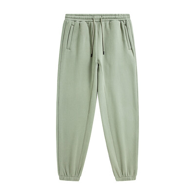 ZODF 2022 Pantaloni de trening pentru bărbați, 345 g/m², din lână, unisex, de culoare uni, largi, retro, hip hop, pantaloni de iarnă, Trening Brand Streetwear HY0005