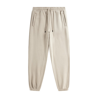 ZODF 2022 Pantaloni de trening pentru bărbați, 345 g/m², din lână, unisex, de culoare uni, largi, retro, hip hop, pantaloni de iarnă, Trening Brand Streetwear HY0005