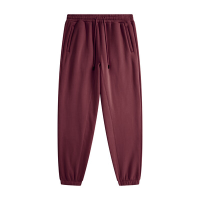 ZODF 2022 Pantaloni de trening pentru bărbați, 345 g/m², din lână, unisex, de culoare uni, largi, retro, hip hop, pantaloni de iarnă, Trening Brand Streetwear HY0005