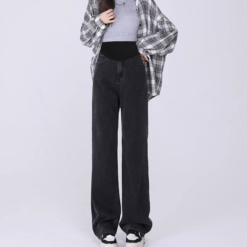 2024 Fashion Grūtnieču Džinsi Mātes apģērbi grūtniecēm Platas Bikses Vēders Atbalsta Bikses Premama Apģērbs Grūtniecība