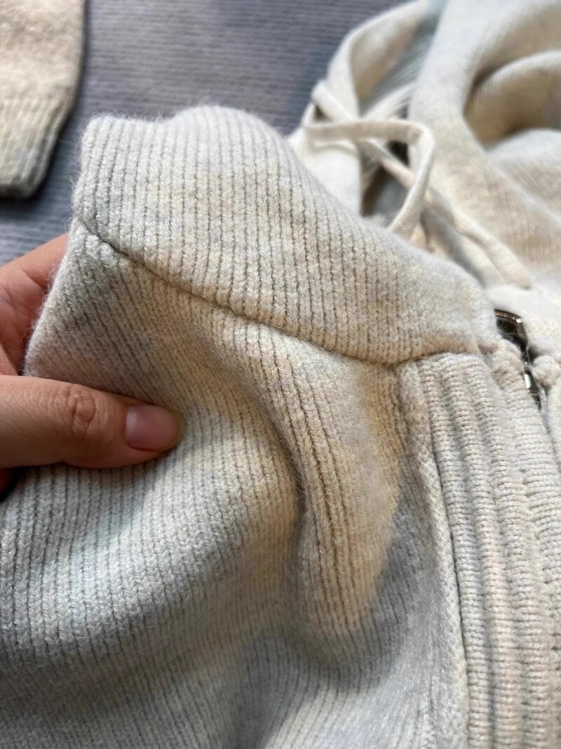 Pelēks džemperis sieviešu mētelis ar kapuci pavasara rudens ar dubultu rāvējslēdzēju garām piedurknēm, brīvi trikotāžas jakas, vienkāršas, pilnīgi piemērotas kapuces