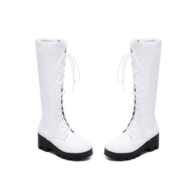 YMECHIC 2023, sarkans, liela izmēra, mežģīņots sieviešu apavi ar augstu papēžu vidusdaļu