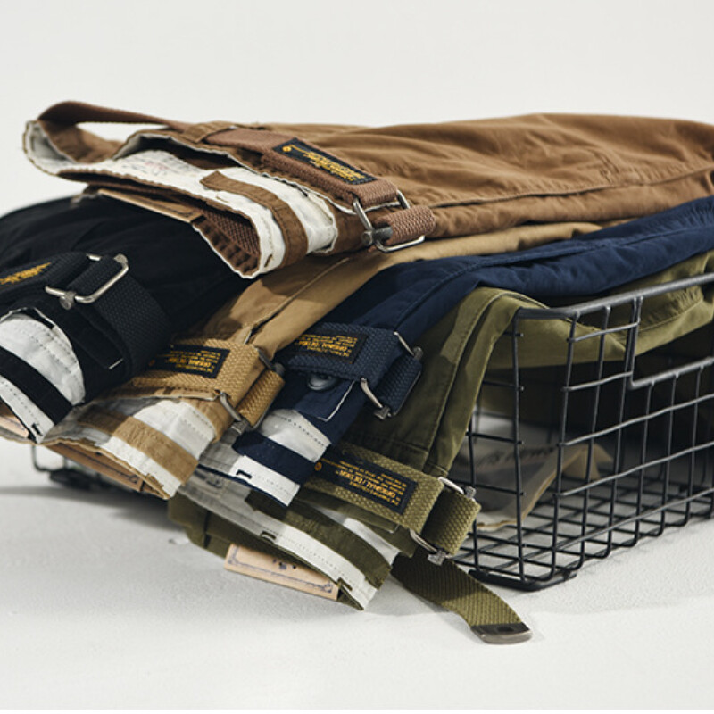 Vasaras jaunas 100% Cotton Cargo ikdienas bikses vīriešiem Mīkstas, lielas kabatas, jostas vidusdaļa Streetwear vīriešu bikses lielizmēra AZ621