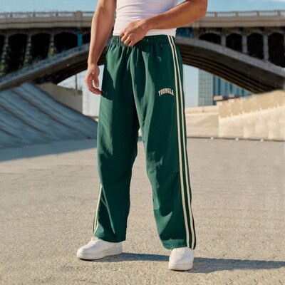 Gym Sports Fitness Pantaloni de sport noi pentru bărbați Pantaloni casual cu talie medie imprimați cu îmbinare cu panglică Jogger Pantaloni de antrenament pentru alergare în aer liber