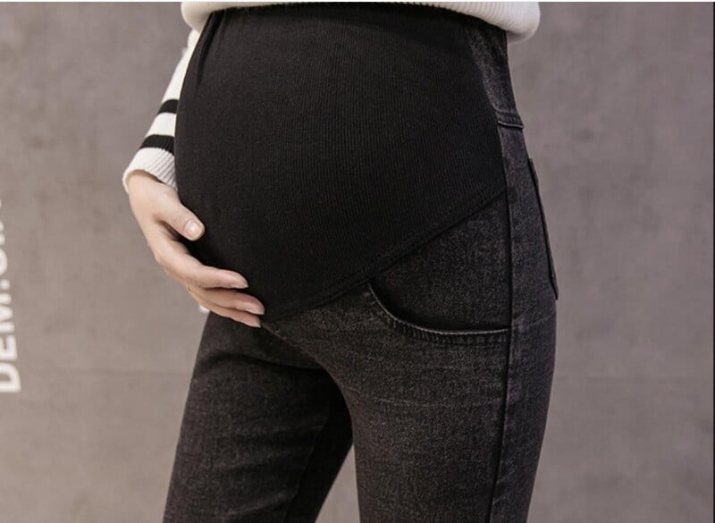 Jauns Džinsu Džinsi Grūtnieču bikses Grūtniecēm Apģērbs Barošana Grūtniecība Legingi Bikses Gravidas Džinsi Grūtnieču apģērbs