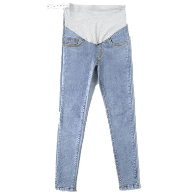 Pantaloni abdominali de sarcină Blugi iubit Pantaloni de maternitate pentru femei însărcinate Haine Pantaloni cu talie înaltă Blugi largi din denim