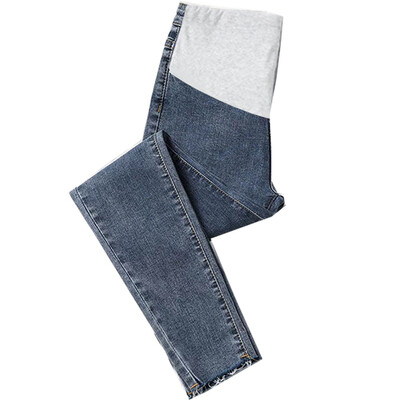 Pantaloni abdominali de sarcină Blugi iubit Pantaloni de maternitate pentru femei însărcinate Haine Pantaloni cu talie înaltă Blugi largi din denim