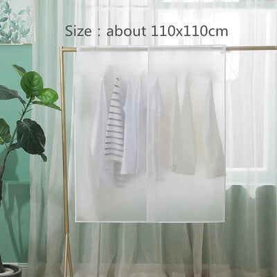 PEVA putekļu necaurlaidīgs pārvalks mājsaimniecības tērpam, mētelis, caurspīdīgs uzglabāšanas maisiņš Guļamistabas grīdas pakaramais Mitrumizturīgs putekļu necaurlaidīgs maisiņš