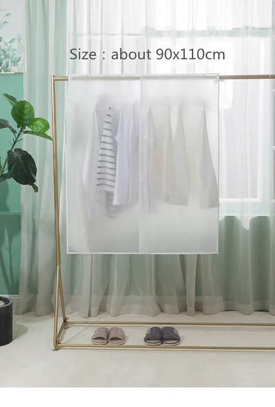 PEVA putekļu necaurlaidīgs pārvalks mājsaimniecības tērpam, mētelis, caurspīdīgs uzglabāšanas maisiņš Guļamistabas grīdas pakaramais Mitrumizturīgs putekļu necaurlaidīgs maisiņš