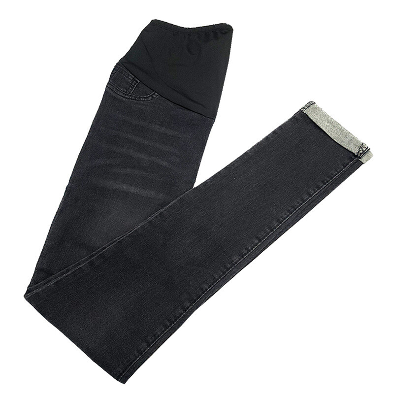 Grūtnieču džinsi ar augstu vidukli atbalsta vēderu grūtnieces gurnus paceļošas elastīgas džinsu bikses ikdienas darbam ielas atpūtas apģērbs