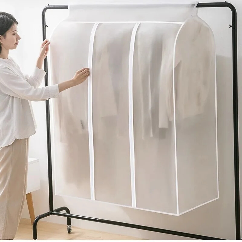 Caurspīdīgs apģērbs Piekarināms Putekļu aizsargs Kleita Uzvalks Mētelis Uzglabāšanas Soma Soma organizators Garderobes Kleita Apģērbs Piekarināms Putekļu necaurlaidīgs maisiņš