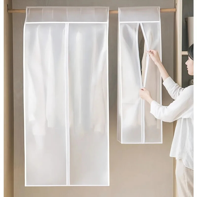 Caurspīdīgs apģērbs Piekarināms Putekļu aizsargs Kleita Uzvalks Mētelis Uzglabāšanas Soma Soma organizators Garderobes Kleita Apģērbs Piekarināms Putekļu necaurlaidīgs maisiņš