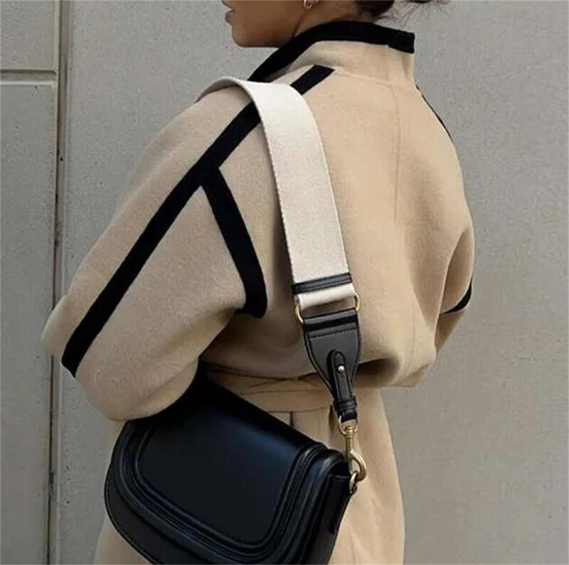 Sieviešu modes saliktas kontrasta mēteļi ar garām piedurknēm jostas kabatas rotājums 2024. gada rudens ziema, jauns jaka Sieviešu vidēja garuma ārtērpi