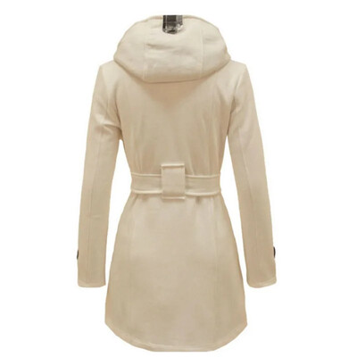 2023. gada jauna stila rūtains mētelis ar kapuci, vidēja garuma jaka no eBay Amazon ātri pārdodams vilnas maisījumu mētelis