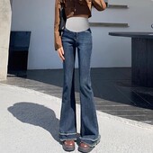 Retro grūtnieču džinsi Maternity Boot Cut Pant Slimming Premama Clothing Mātes apģērbi grūtniecēm Liela izmēra grūtniecēm