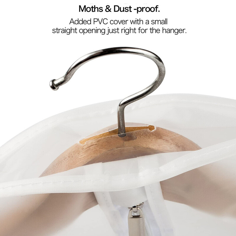 5 gab. Putekļu necaurlaidīgi apģērbu pārvalki, somas ar rāvējslēdzēju, mazgājams ūdensnecaurlaidīgs apģērba pārvalks Caurspīdīgs apģērba maisiņš, atkārtoti lietojams apģērbu glabāšanas maisiņš