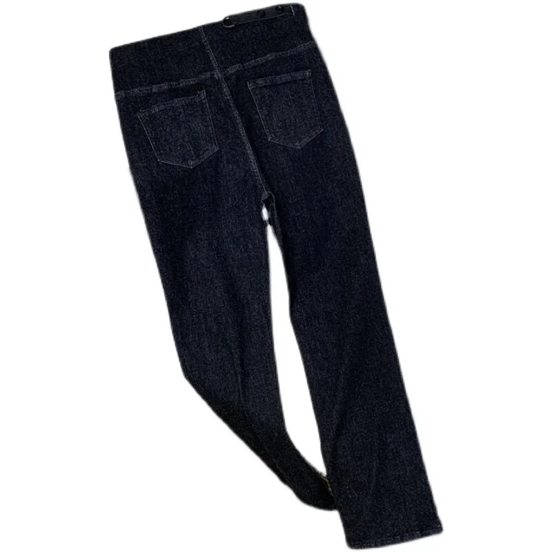 Pogas raibs mazgāti džinsa džinsi grūtniecēm Slim, taisni apgriezti vēdera bikses grūtniecēm 24ss Y2k jauniešu grūtniecība