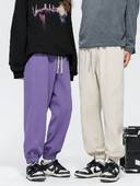 Pantaloni de sport pentru bărbați, primăvară, toamnă, pantaloni de sport din bumbac, unisex, pentru cupluri, îmbrăcăminte sportivă, cu bandă, pantaloni largi, pantaloni largi, mărime mare 8XL