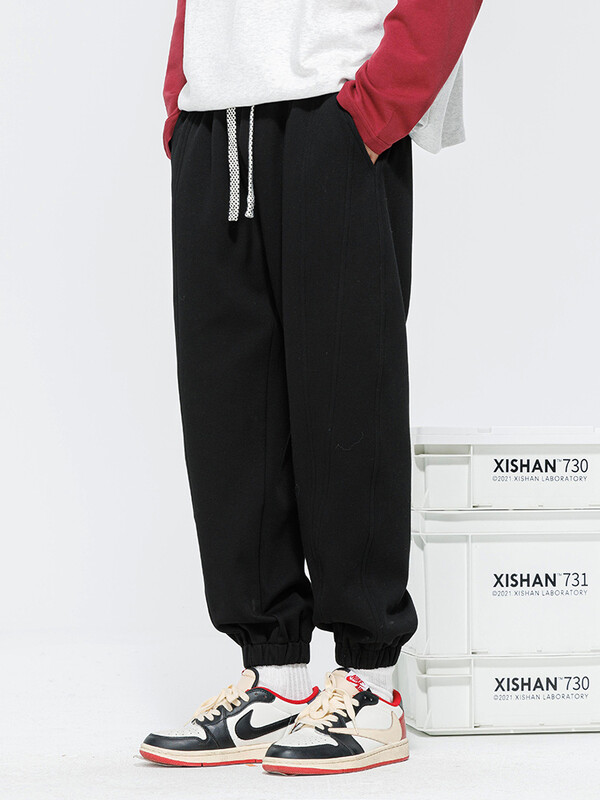 Pantaloni de sport pentru bărbați, primăvară, toamnă, pantaloni de sport din bumbac, unisex, pentru cupluri, îmbrăcăminte sportivă, cu bandă, pantaloni largi, pantaloni largi, mărime mare 8XL