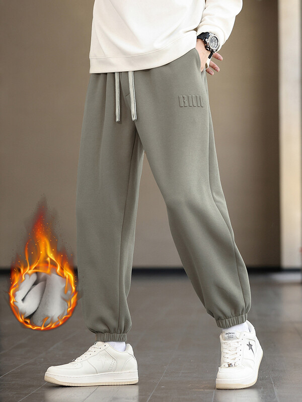 Ziemas biezas samta siltas sporta bikses vīriešiem, ielu apģērbi, aukliņas, kokvilnas, ikdienas skriešanas bikses, vīriešu brīvas termiskās flīsa bikses 8XL