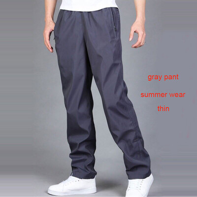 Vīriešu sporta bikses rudens ziemas plus samta siltas bikses vai vasaras ātri žūstošas brīvas taisnas, nodilumizturīgas plānas bikses vīriešiem