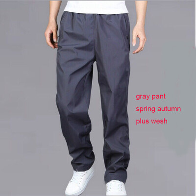 Vīriešu sporta bikses rudens ziemas plus samta siltas bikses vai vasaras ātri žūstošas brīvas taisnas, nodilumizturīgas plānas bikses vīriešiem