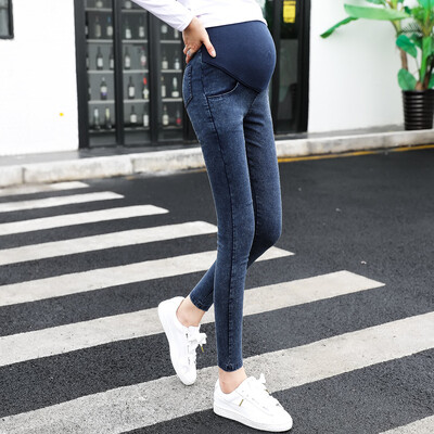 Femei însărcinate Blugi Moda Denim Cizme Cut Pantaloni Maternitate Grossesse Toamnă Iarnă Casual Maternitate Pantaloni M-XXXL haine calde