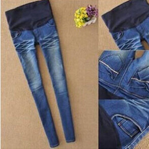 Grūtnieču džinsi Liela izmēra Elastīga Augsta jostasvieta Bikses Legingi Džeggingi Grūtniecēm Mode Lēti Apģērbi SML XL XXL