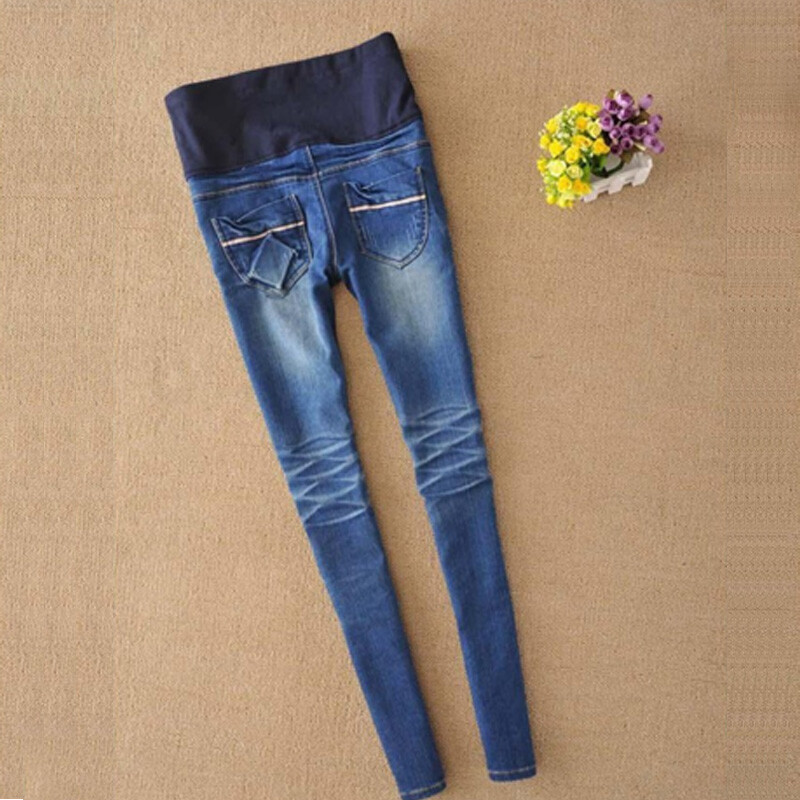Grūtnieču džinsi Liela izmēra Elastīga Augsta jostasvieta Bikses Legingi Džeggingi Grūtniecēm Mode Lēti Apģērbi SML XL XXL