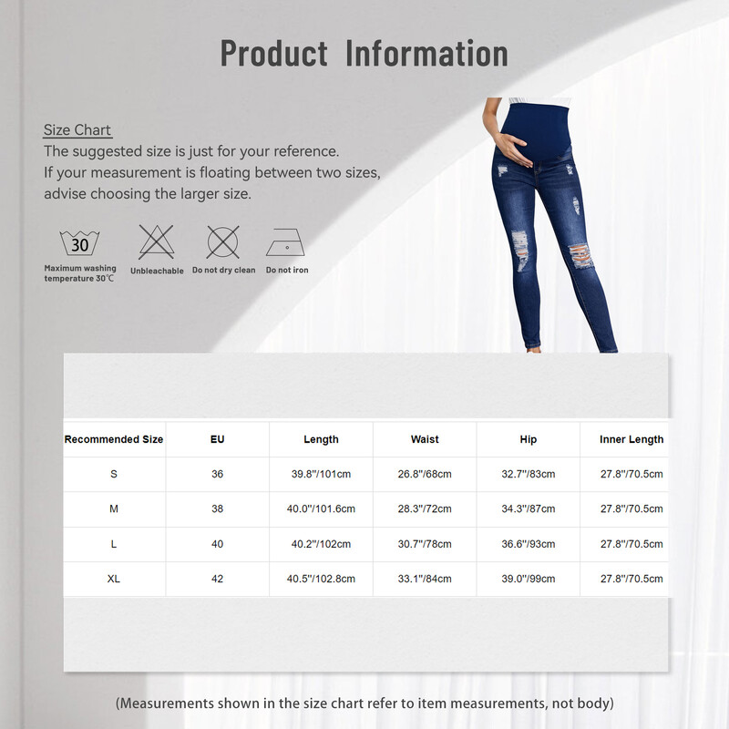 Grūtnieču mode Ikdienas džinsi ar augstu vidukli atbalsta vēderu gurnus paceļošas elastīgas džinsu bikses ikdienas darbam Atpūtas apģērbs Ielu apģērbs