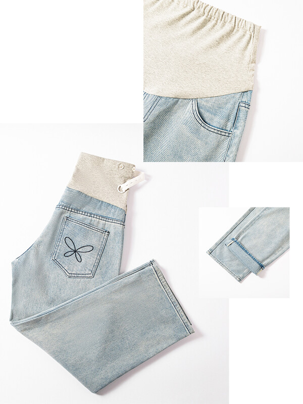 Laza kismama farmerek Terhességi ruhák Farmer Anyai nadrágok Terhességi és kismama ruházat Vágott nadrágok