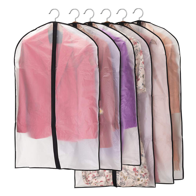 5 kom/set Prozirne navlake za odjeću Odijelo Odijelo Jakna Odjeća Kaput Navlaka otporna na prašinu Zaštitnik Putna torba Navlaka za prašinu