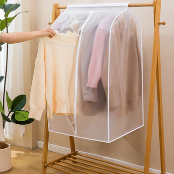 1PC Clear Garment Bag For Hanging Clothes- Suit Bags for Closet Storage, Plastic Clothes Storage Bag For Suit Coat Dress, Closet