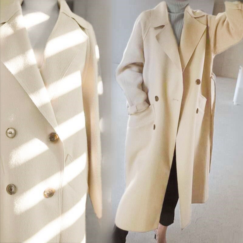 Jachetă de vânt cu totul asortată pentru femei, la modă pentru damă, la birou, elegant, pardesiu, cu curea, tendință solidă, haină caldă toamnă/iarnă