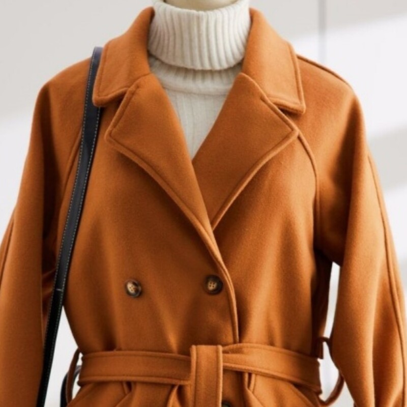 Jachetă de vânt cu totul asortată pentru femei, la modă pentru damă, la birou, elegant, pardesiu, cu curea, tendință solidă, haină caldă toamnă/iarnă