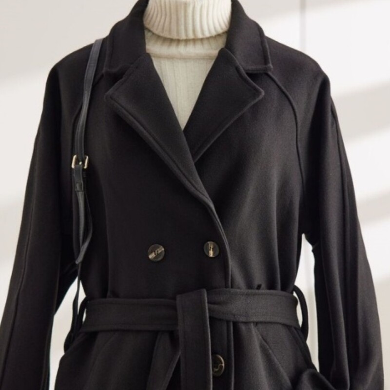 Jachetă de vânt cu totul asortată pentru femei, la modă pentru damă, la birou, elegant, pardesiu, cu curea, tendință solidă, haină caldă toamnă/iarnă