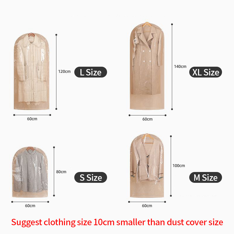 Kućanski prozirni viseći džep, dugi poklopac za prašinu, torba za kaput, vodootporna torba za pohranu odjeće, džepovi za odjeću, organizator