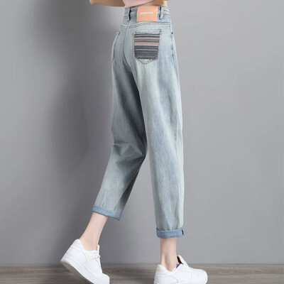 Trudničke trbušne hlače Boyfriend traperice Trudničke hlače za trudnice Odjeća Hlače visokog struka Široke traperice