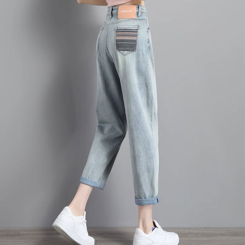 Trudničke trbušne hlače Boyfriend traperice Trudničke hlače za trudnice Odjeća Hlače visokog struka Široke traperice