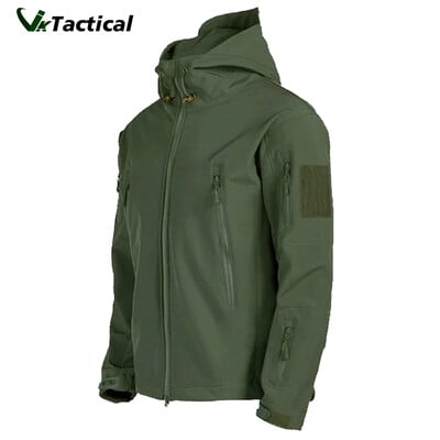 Военни външни якета Мъжки тактически водоустойчиви ветровки Shark Skin Soft Shell Army Combat Jacket Mens Hooded Bomber Coats