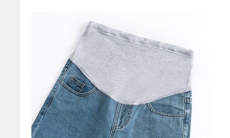 Új terhességi hasi nadrágok divat farmerek kismama nadrágok terhes nőknek ruhák magas derekú nadrágok bő farmer farmerek