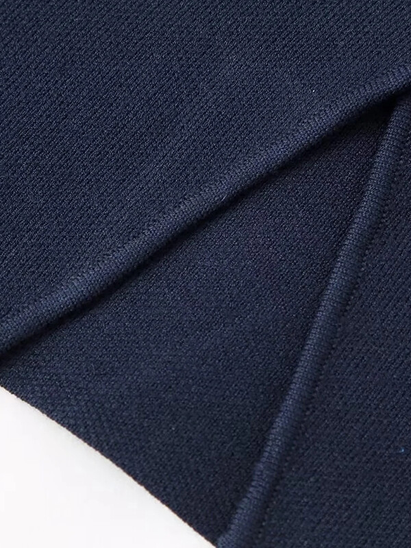 Chic dame proljeće ljeto ležerne pletene kratke plave majice bez rukava modni nepravilni gumbi za djevojke elastični kardigani prsluk