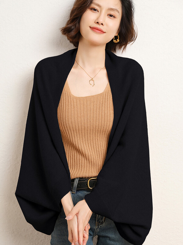 Modni ženski 100% merino vuneni šal, džemper, džemper od kašmira, džemper od kašmira, ženske jesenske i zimske mekane tople majice čistih boja