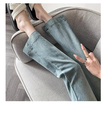 Έγκυος Summer Jeans Λεπτό Σχέδιο Τεντωμένο Εξωτερικό Φόρεμα Casual τζιν εγκυμοσύνης Παντελόνι καμπάνα