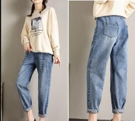 Нови дънкови дънки Панталони за бременни за бременни Дрехи панталони Бременни клинове Панталони Ретро дънки Панталони за бременни Дрехи