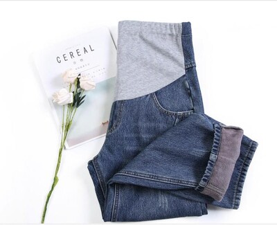 Нови дънкови дънки Панталони за бременни за бременни Дрехи панталони Бременни клинове Панталони Ретро дънки Панталони за бременни Дрехи