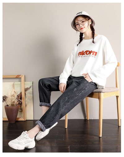 Нови дънкови дънки Панталони за бременни за бременни Дрехи панталони Бременни клинове Панталони Ретро дънки Панталони за бременни Дрехи