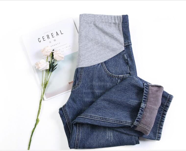 Нови дънкови дънки Панталони за бременни за бременни Дрехи панталони Бременни клинове Панталони Ретро дънки Панталони за бременни Дрехи